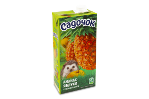 Напиток соковый неосветленный пастеризованный Ананас-яблоко Садочок т/п 950мл