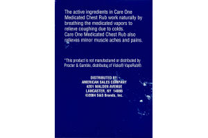 CareOne Medicated Chest Rub