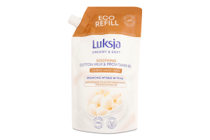 Мыло жидкое для рук с успокаивающим эффектом Cotton milk&Provitamin B5 Luksja 400мл