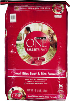 Purina One SmartBlend Small Bites Beef & Rice Formula Adult Premium Dog Food