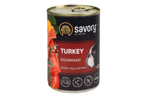 Корм консервований Turkey Gourmand Savory з/б 400г