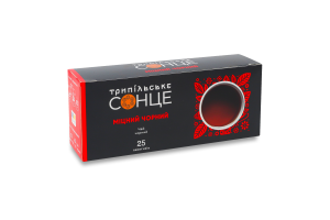 Чай черный мелкий фасованный Крепкий черный Трипільське Сонце к/у 25х1.8г