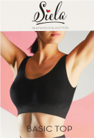 Топ жіночий з мікрофібри Siela Basic Seamless collection L-XL чорний