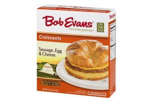 Bob Evans Croissants Sausage, Egg & Cheese Individually Wrapped - 4 CT