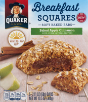 Quaker Breakfast Squares Soft Baked Bars Baked Apple Cinnamon - 5 CT
