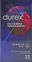Презервативи латексні рельєфні зі стимулюючим гелем-змазкою Intense orgasmic Durex 12шт