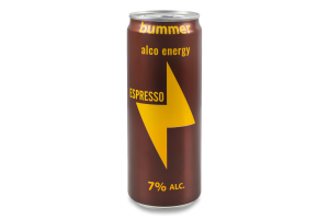 Напиток слабоалкогольный энергетический 330мл 7% сильногазированный Espresso Bummer ж/б