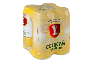 Пиво 4х500мл 4.2% светлое фильтрованное пастеризованное Свежий разлив Перша приватна броварня м/у