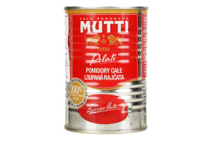 Томаты очищенные в томатном соке Pelati Mutti ж/б 400г