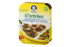 Gerber Lil' Entrees Mashed Potatoes & Meatloaf Nuggets in Gravy with Carrots, Peas & Corn