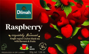 Чай черный цейлонский байховый мелкий со вкусом малины Raspberry Dilmah к/у 20х1.5г