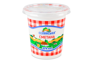 Сметана 20% Селянська ст 300г