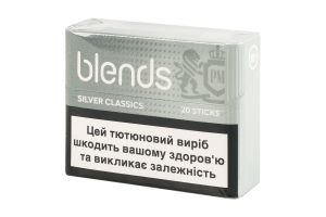 Виріб тютюновмісний для електричного нагрівання з фільтром Blends Classics Silver 20шт