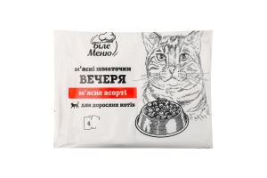 Корм д/котів М'ясне асорті 4*100г пауч Біле Меню