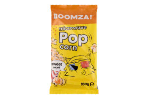 Кукуруза для приготовления попкорна в микроволновой печи с подсластителем Boomza! м/у 100г