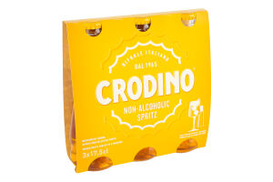 Напиток безалкогольный газированный на ароматизаторах аперитивный Spritz Crodino к/у 3х0.175л