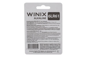 Батарейка 9V 6LR61 Alkaline Winix 1шт