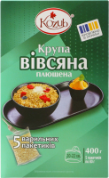 Крупа вівсяна плющена 5*80г коробка Kozub