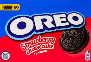 Печиво з какао та начинкою зі смаком полуниці та чізкейка Oreo к/у 228г