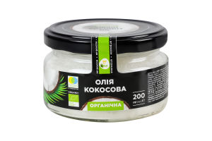 Масло кокосовое сырое органическое Екород с/б 200мл