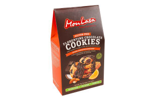 Печенье с апельсиновыми цукатами, медом, миндалем и кокосом безглютеновое Шоколадное Флорентини MonLasa к/у 120г