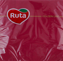 Серветки паперові 3-х шарові бордові 325х325мм Golden line Ruta 20шт