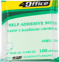 Папір 4Office з клейким шаром 38*51мм 100арк 4-420