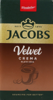 Кофе натуральный жареный молотый Вельвет Crema Jacobs м/у 250г