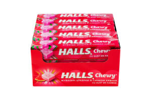 Конфеты жевательные со вкусом арбуза Chewy Halls м/у 47г