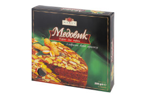 Коржі д/торта Медовик з ядрами бобів арахісу 500г Мерсі