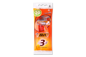 Бритва с 3 лезвиями без сменных картриджей BiC 4шт
