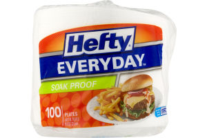 Hefty Everyday Soak Proof Plates - 100 CT
