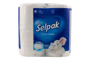 Бумага туалетная 3-х слойная Super Soft Selpak 4шт