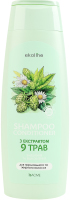 Шампунь-кондиционер для нормальных и жирных волос с экстрактом 9 трав Укрепление и восстановление EkoLine 400мл