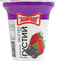 Йогурт 2.2% з цукром та наповнювачем Лісова ягода Злагода ст 230г