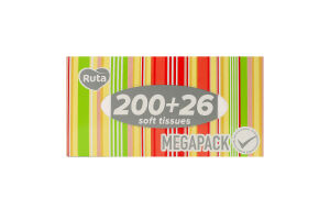 Салфетки косметические 2-х слойные Family pack Ruta 226шт