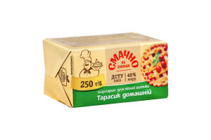 Маргарин столовий Тарасик домашнiй 40% 250г фольга Смачно як завжди!
