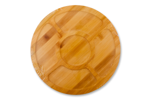 Менажниця бамбук 4секції кругла 25см