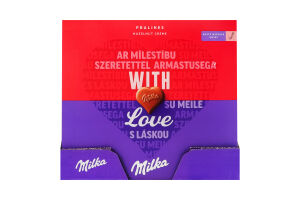 Конфеты из молочного шоколада с ореховой начинкой Love Milka к/у 110г
