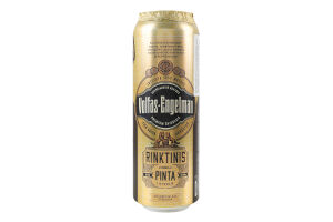 Пиво 0.568л 5.2% світле фільтроване пастеризоване Rinktinis Premium Lager Volfas Engelman з/б
