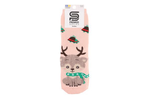 Шкарпетки жіночі Premier socks класич. махра з пух.мал. р.23-25 олень Арт.3627
