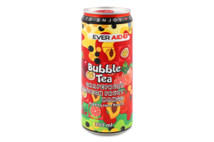 Напій безалкогольний Bubble Tea Grapefruit Passion fruit Mango слабогазований 330мл ж/б Ever Aid