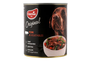 Корм д/дорослих собак Original Mono Protein Свинина з овочами 800г ж/б Carnie