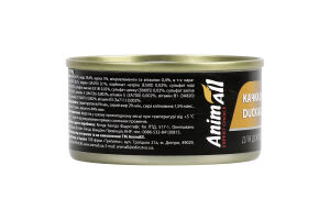 Корм консервований для дорослих собак Качка з куркою AnimAll з/б 85г