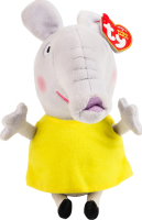 Игрушка мягкая для детей от 3лет 15см №46173 Эмили Элефант Peppa pig Beanie Babies TY 1шт