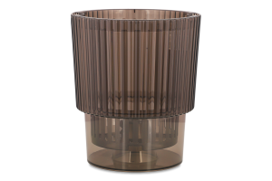 Горщик д/орхідей Стелла коричневий прозорий з дренажем 16*18,5см Алеана