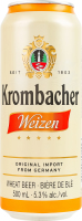 Пиво 0.5л 5.3% світле пшеничне нефільтроване пастеризоване Weizen Krombacher пл