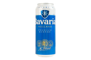 Пиво 0.5л 5% светлое фильтрованное пастеризованное Premium Bavaria ж/б