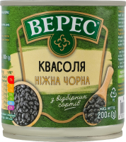 Фасоль черная стерилизованная Нежная Верес ж/б 200г