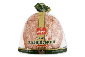 Хлеб нарезной из смеси ржаной и пшеничной муки подовый на закваске Альпийский Рум'янець м/у 720г